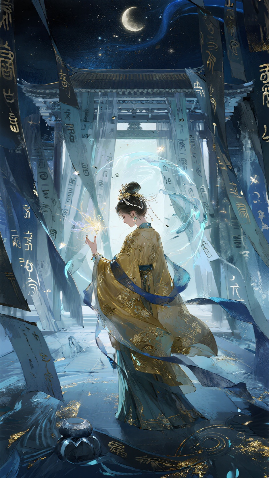 符文流光，星落庭前