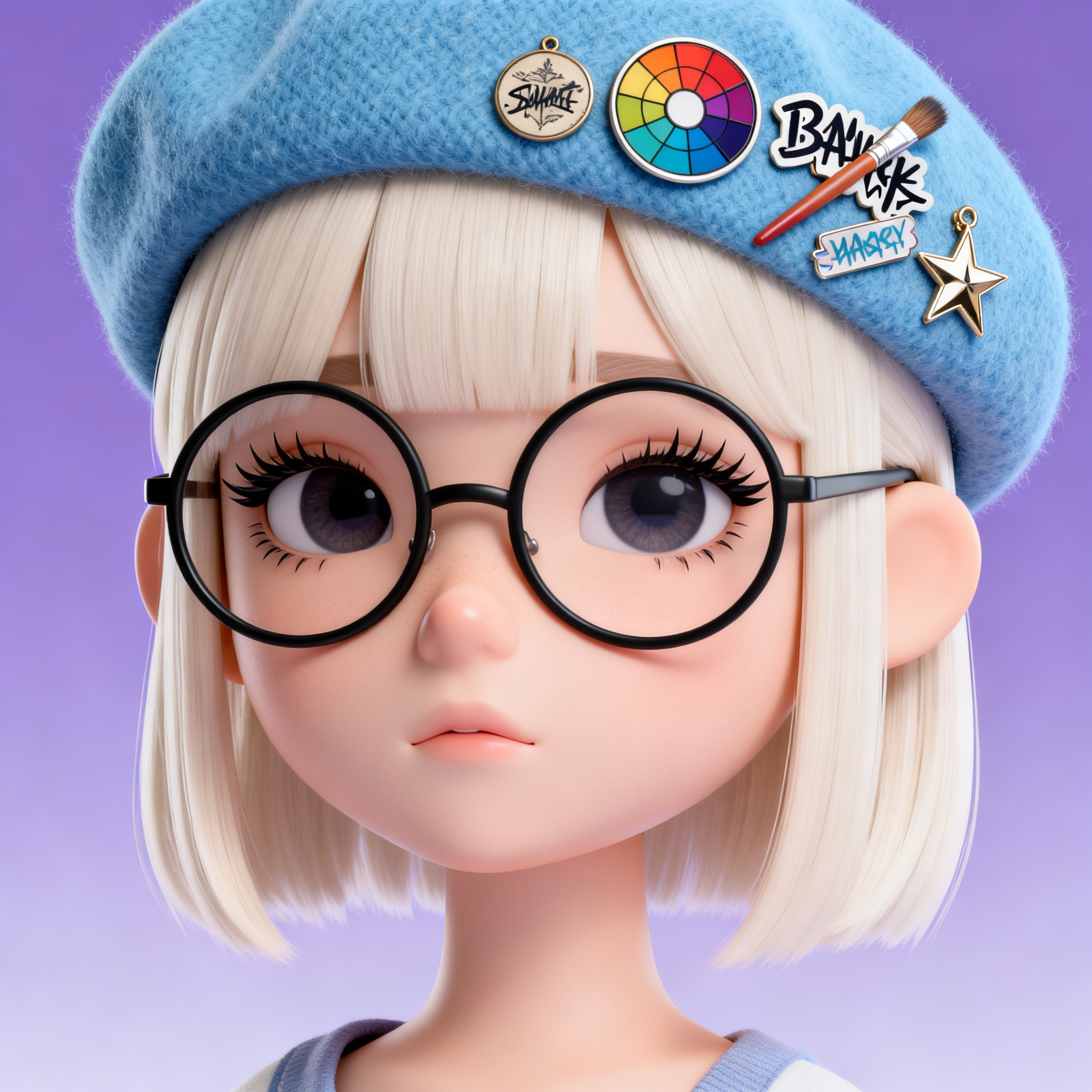 调色盘少女的创作时刻